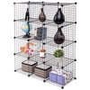 12 Cube Storage Shelf Rack DIY Wire Grid Bookcase Display Cabinet Organiser