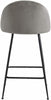 2X Modern Breakfast Bar Stools Velvet Padded Seat Metal Legs Kitchen Pub