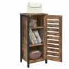 Industrial Wood Cabinet Bedside Table End Side Storage Nightstand Metal Framed