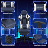 Computer Gaming Chair Ergonomic Executive Massage Recliner Footrest 2D Armrests
