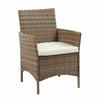 Outdoor Rattan Garden Furniture 3PCS Bistro Set Patio Wicker Table & Chair Set.