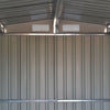 Outdoor Garden Large Metal Shed Tool Storage with Sliding Door and Steel Base