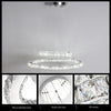 Dimmable Pendant LED Crystal Chandelier Circular Ceiling Light Living Room UK