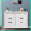 Modern 6 Drawer Bedside Table Cabinet Chest of Drawers Nightstand Bedroom White