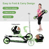 Folding Kick Push Scooter Teens Adult Ride On Adjustable Height W/Strap&Brake UK