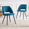 2/4 X Dining Chairs Velvet Set Padded Seat Metal Leg Kitchen Chair Home Office