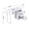 White Professional Manicure Table Salon Nail Station Beauty Desk +Dust Collector
