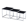 Nest Of 3 Nested Nesting Tables Side End Coffee Table Wooden for Living Room