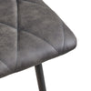 Set of 2 Faux Leather/Suede Dining Chairs Metal Legs Reception Restaurant Chair