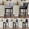 1/2pcs Linen Bar Stools Breakfast Kitchen Chair Footrest High Stool Padded Seat