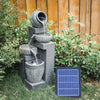 Large 4 Tier Bowl Solar LED Water Feature Outdoor Fountain Garden Patio Decor