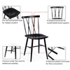 Set of 2 Kitchen Breakfast Dining Chairs Steel Counter Height Stools W/ Backrest