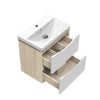Floor or Wall Bathroom Vanity Unit Doors Drawer White with Baisn 500mm / 600mm