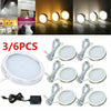 3/6PCS Under Cabinet Lights Kit LED Kitchen Counter Closet LED Puck Display Lamp