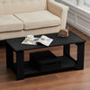 Wooden Coffee Tea Table with Storage Drawer Shelf Living Room Reception Table
