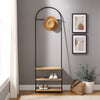 3 Tier Entryway Coat Rack Hall Tree Shelf Shoe Storage Stand Handbag Organiser