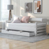 3FT Single King Size Daybed Cabin Bed Guest Bed Sofa Bed with Trundle & Drawer