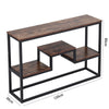 2 Tier Industrial Vintage Console Table Antique Metal Furniture Storage Hallway