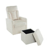 Swivel Chair with Ottoman Footrest Stool Armchair Single Padded Seat Sofa BT