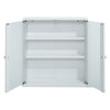 Wall-Mount Frosted Glass Cabinet Vanity Storage Cupboard Shelf Office 1 2 Doors