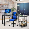 L-Shaped Corner Computer Desk Industrial PC Table Large Workstation with Storage
