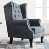 CHESTERFIELD CLASSIC BUTTONED WING BACK FIRESIDE ARMCHAIR SOFA QUEEN ANNE CHAIR