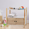 Kids Wooden Cabinet With Two Sliding Doors And 1 Shelf White MDF Wood
