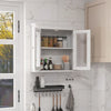 Wall Mounted Bathroom Cabinet Hanging Storage Organizer Wall Cabinet Glass Door