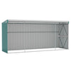 Wall-mounted Garden Shed Green 118x382x178 Galvanised Steel F5S3