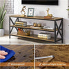 TV Stand TV Console Table with Storage Shelves Rustic TV Cabinet for Living Room