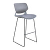 2Pcs High Bar Stools Metal Plastic Restaurant Hotel Counter Stools Island Chairs
