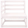 8 Piece Garden Set White Solid Pinewood C6X3