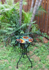 Iron/Glass Round Side Coffee Table Mosaic Design Garden Patio Flower Plant Stand