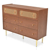 Rattan Sideboard Cabinet Chest of Drawers w/ 6 drawers Living Room Furniture QY