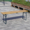 Wood Beer Table Bench Set Outdoor Beer Tent Wedding Buffets Garden Dining Coffee