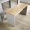 Dining Set Grey Table Benches Wooden Unit Kitchen Furniture Seats 4 Two Tone