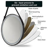 XL Round LED Bathroom Mirror Fogless Wall Mounted Vanity Mirror Toilet Washroom