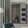 Sliver Grey Portico Large Ornate Iron Mirror Wall Mirror Hallway Bedroom Decor