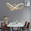 White/Black/Gold LED Chandelier Lights Cool White Ceiling Light Lamp Living Room