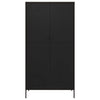 Wardrobe Black 90x50x180 Steel Q2V3