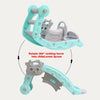 Indoor Baby Kid Play Slide Trojan Set 2-In-1 Climbing and Rocking Horse Playset