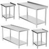 High Quality Kitchen Table Worktop Work Bench Catering Backplash Stainless Steel