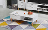 TV Cabinet Vintage TV Stand Console Table TV Unit Centre Table with Storage Cube