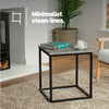 Coffee Side End Table Sofa Living Room Wooden Metal Bedside Furniture Round Tea