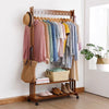 Adjustable Mobile Tidy Clothes Rail Coat Garment Hanging Rack Side Corner Closet