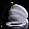 Round Design WC Toilet Seat Soft Close Top Fix Quick Release Hinge Easy Clean