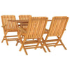5 Piece Garden Dining Set Solid Wood Teak Y5I4