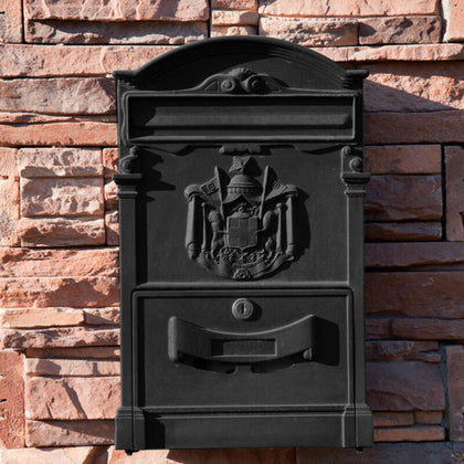 Steel Mail Box Post Letter Box Outdoor Wall Mounted Letterbox Mailbox Lockable