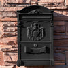 Steel Mail Box Post Letter Box Outdoor Wall Mounted Letterbox Mailbox Lockable