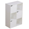 Storage Cube 6 Shelf Bookcase Wooden Display Unit Organiser White Furniture